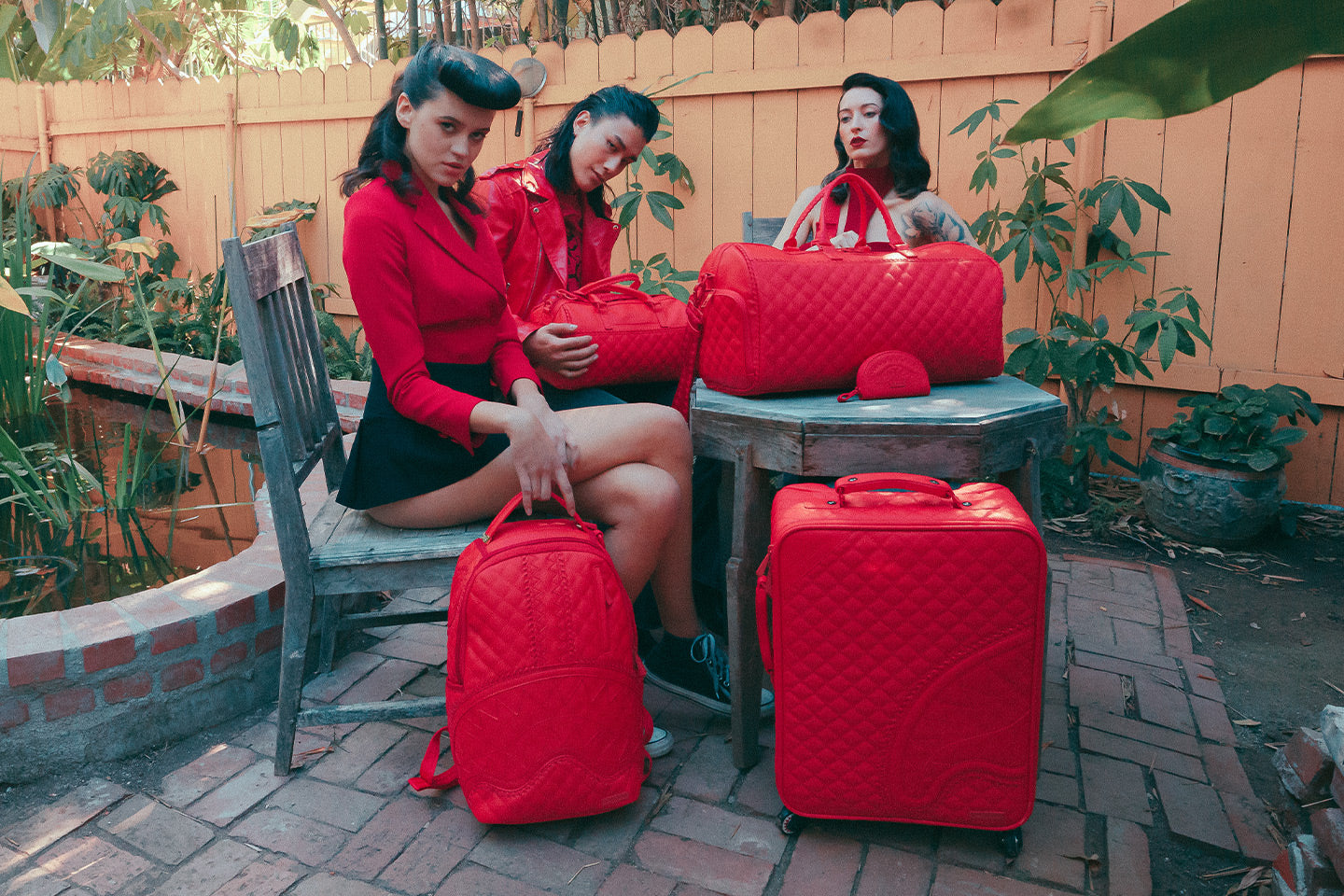 Red sprayground top bag