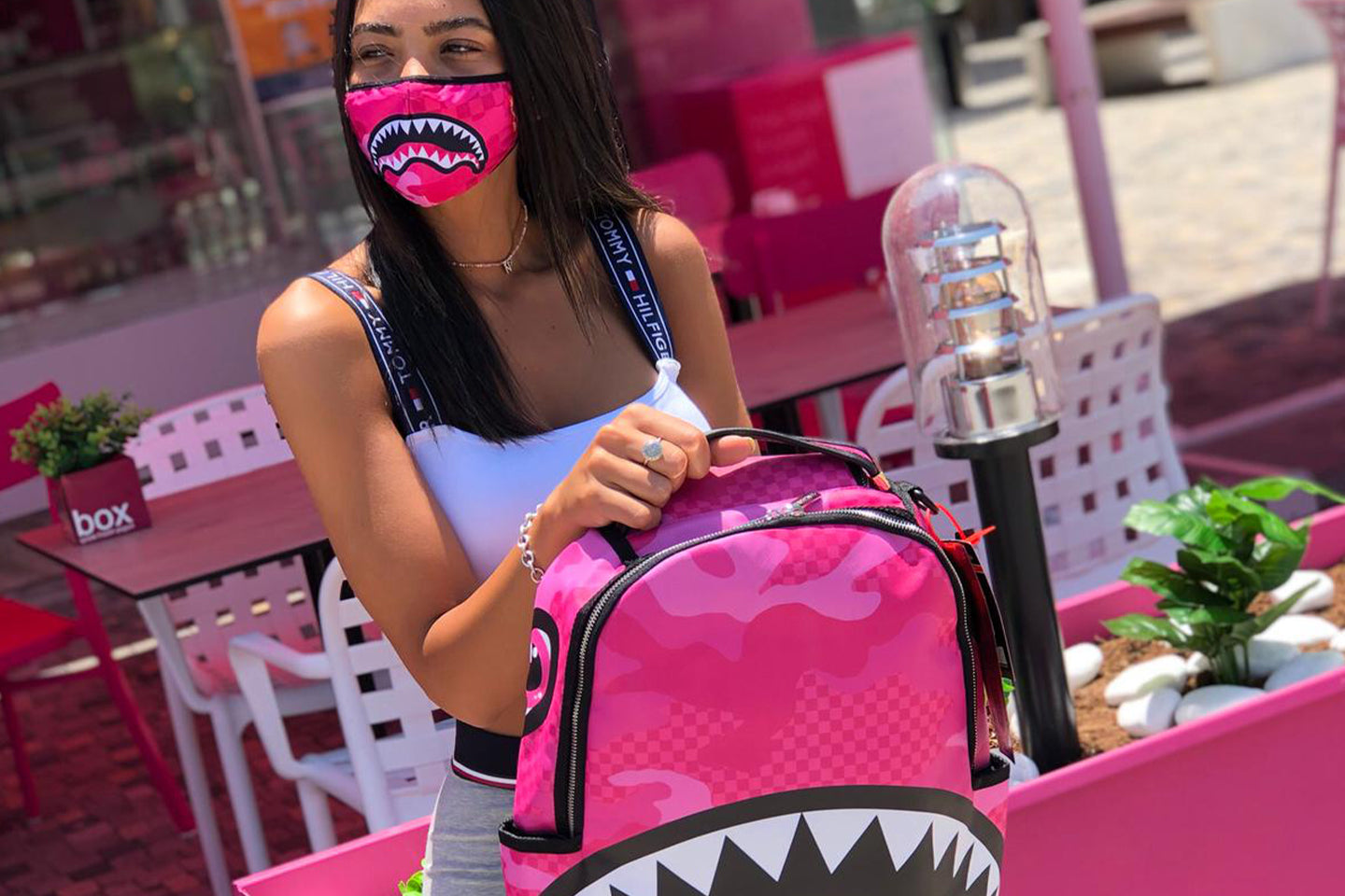 Sprayground anime camo backpack Clearance