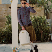 SPRAYGROUND® BACKPACK GOLD BRICK LUXE WHITE BACKPACK