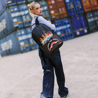 SPRAYGROUND® BACKPACK BAG OF MONEY ON FIRE BACKPACK