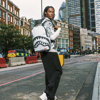 SPRAYGROUND® BACKPACK BLACK STENCIL SHARK BACKPACK