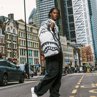 SPRAYGROUND® BACKPACK BLACK STENCIL SHARK BACKPACK