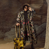 SPRAYGROUND® LUGGAGE GOLD FLORAL REMIX CARRY-ON LUGGAGE