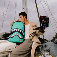 SPRAYGROUND® BACKPACK SHARK CENTRAL BUBBLY LIGHT BLUE BACKPACK