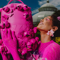 SPRAYGROUND® BACKPACK NYBG PINK LEATHER FLOWERS BACKPACK