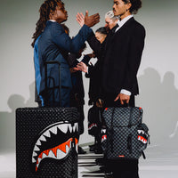SPRAYGROUND® LUGGAGE SHARKS IN PARIS WTF BUBBLY BLACK CHECK FULL-SIZE LUGGAGE