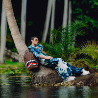 SPRAYGROUND® BACKPACK SHARKS IN PARIS WTF BUBBLE BROWN CHECK BACKPACK