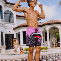 SPRAYGROUND® SWIM PINK PAINT DRIPS SWIM SHORT