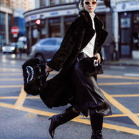 SPRAYGROUND® POUCHETTE FUR CRAY BLACK CROSSOVER CLUTCH