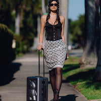 SPRAYGROUND® LUGGAGE MONEYBEAR MOGUL GUNMETAL CARRY-ON LUGGAGE