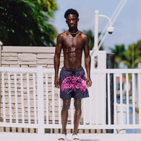 SPRAYGROUND® SWIM PINK PANTHER DIAMOND SHARK SWIM SHORTS