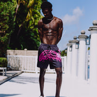 SPRAYGROUND® SWIM PINK PANTHER DIAMOND SHARK SWIM SHORTS