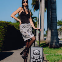 SPRAYGROUND® LUGGAGE MONEYBEAR MOGUL GUNMETAL CARRY-ON LUGGAGE