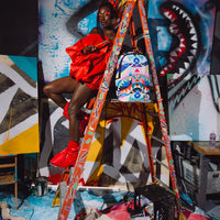 SPRAYGROUND® BACKPACK WYNWOOD WALLS COLLAB ELLE STREET ART B BALL COURT BACKPACK