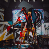 SPRAYGROUND® BACKPACK WYNWOOD WALLS COLLAB ELLE STREET ART B BALL COURT BACKPACK