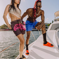 SPRAYGROUND® SWIM PINK PANTHER DIAMOND SHARK SWIM SHORTS