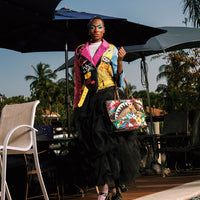 SPRAYGROUND® TOTE FLOWERING JUNGLE SHARK 2 TOTE