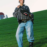 SPRAYGROUND® CROSSBODY SHARK CENTRAL KNIT SAVVY CROSSBODY