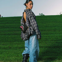 SPRAYGROUND® POUCHETTE SHARK CENTRAL KNIT CROSSOVER CLUTCH