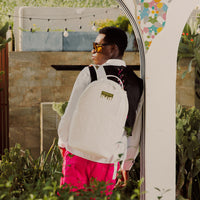 SPRAYGROUND® BACKPACK GOLD BRICK LUXE WHITE BACKPACK