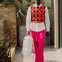 SPRAYGROUND® BACKPACK GOLD BRICK LUXE WHITE BACKPACK