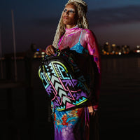 SPRAYGROUND® BACKPACK A.I. PATH TO THE FUTURE III BACKPACK - SANDFLOWER COLLAB (GLOW IN THE DARK)