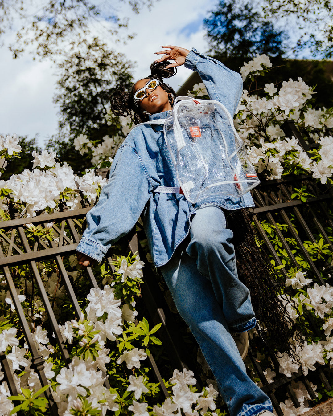 SPRAYGROUND® BACKPACK CLEAR VISION SHARKS IN PARIS - 100% ALL CLEAR DLX BACKPACK