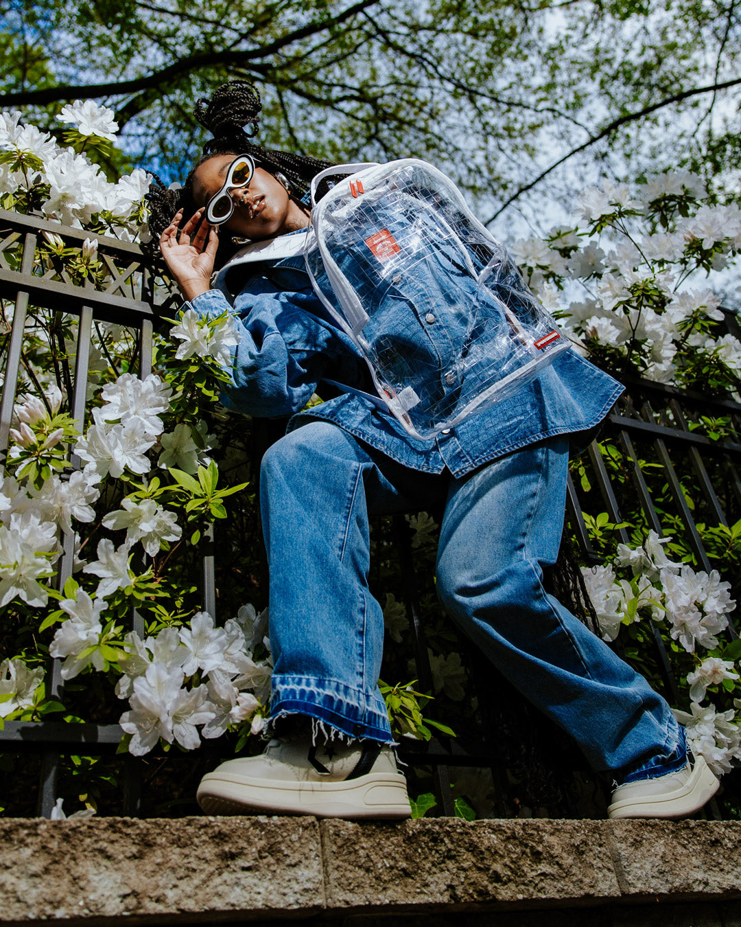 SPRAYGROUND® BACKPACK CLEAR VISION SHARKS IN PARIS - 100% ALL CLEAR DLX BACKPACK