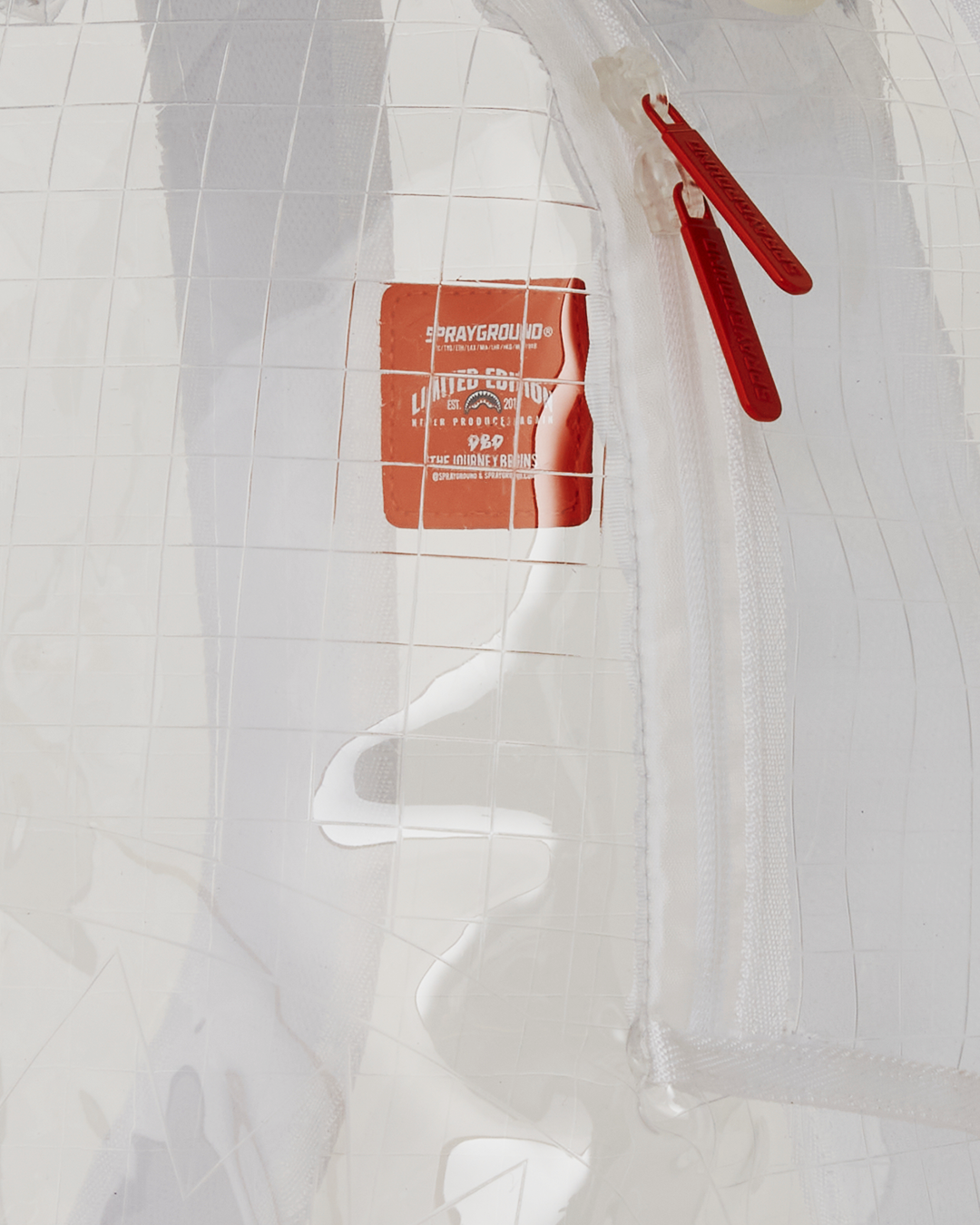 SPRAYGROUND® BACKPACK CLEAR VISION SHARKS IN PARIS - 100% ALL CLEAR DLX BACKPACK