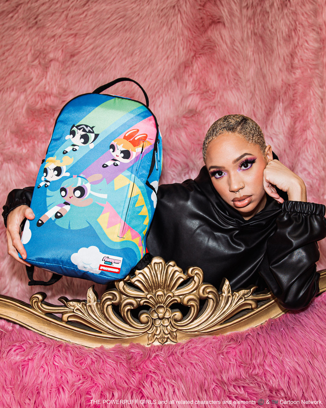 SPRAYGROUND® BACKPACK POWER PUFF GIRLS ACTION SHARK DLXSR BACKPACK