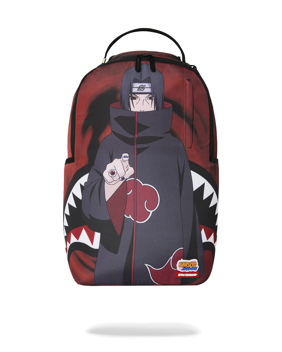 itachi backpack mini Bioworld Naruto Akatsuki Sasuke Red Cloud Anti Leaf Faux Saffiano Leather Bag a shinobi travels light NEW Naruto Itachi Mini Backpack