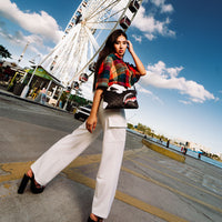 SPRAYGROUND® POUCHETTE TRIPLE DECKER HEIR TO THE THRONE CROSSOVER CLUTCH