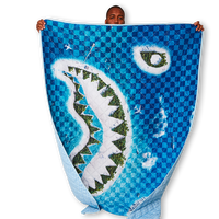 SPRAYGROUND® TOTE SHARK ISLAND PACKABLE BEACH MAT BLANKET WATER RESISTANT CONVERTIBLE TOTE