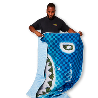 SPRAYGROUND® TOTE SHARK ISLAND PACKABLE BEACH MAT BLANKET WATER RESISTANT CONVERTIBLE TOTE