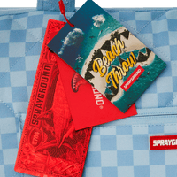 SPRAYGROUND® TOTE SHARK ISLAND PACKABLE BEACH MAT BLANKET WATER RESISTANT CONVERTIBLE TOTE