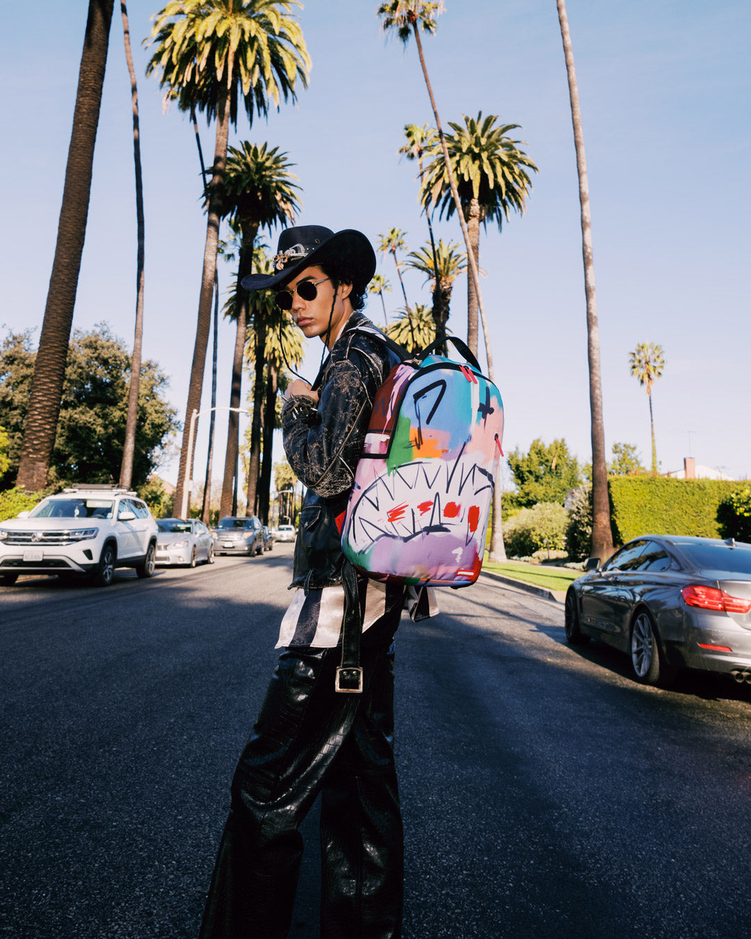 SPRAYGROUND ショルダーバッグ Sprayground Split Up Camo Tear Cross Body Shoulder Sling Bag