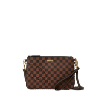 SPRAYGROUND® POUCHETTE CORE EMBOSSED CHECK CROSSOVER CLUTCH