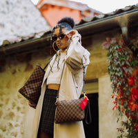 SPRAYGROUND® POUCHETTE CORE EMBOSSED CHECK CROSSOVER CLUTCH