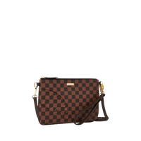 SPRAYGROUND® POUCHETTE CORE EMBOSSED CHECK CROSSOVER CLUTCH