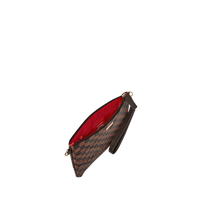 SPRAYGROUND® POUCHETTE CORE EMBOSSED CHECK CROSSOVER CLUTCH