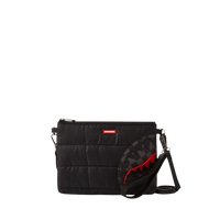 SPRAYGROUND® POUCHETTE BLACK PUFFER CHECK CROSSOVER CLUTCH
