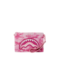 SPRAYGROUND® POUCHETTE PINK CAMO FAUX FUR CROSSOVER CLUTCH
