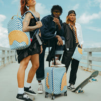 SPRAYGROUND® POUCHETTE LETTER CHECKERS CROSSOVER CLUTCH