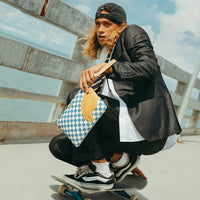 SPRAYGROUND® POUCHETTE LETTER CHECKERS CROSSOVER CLUTCH