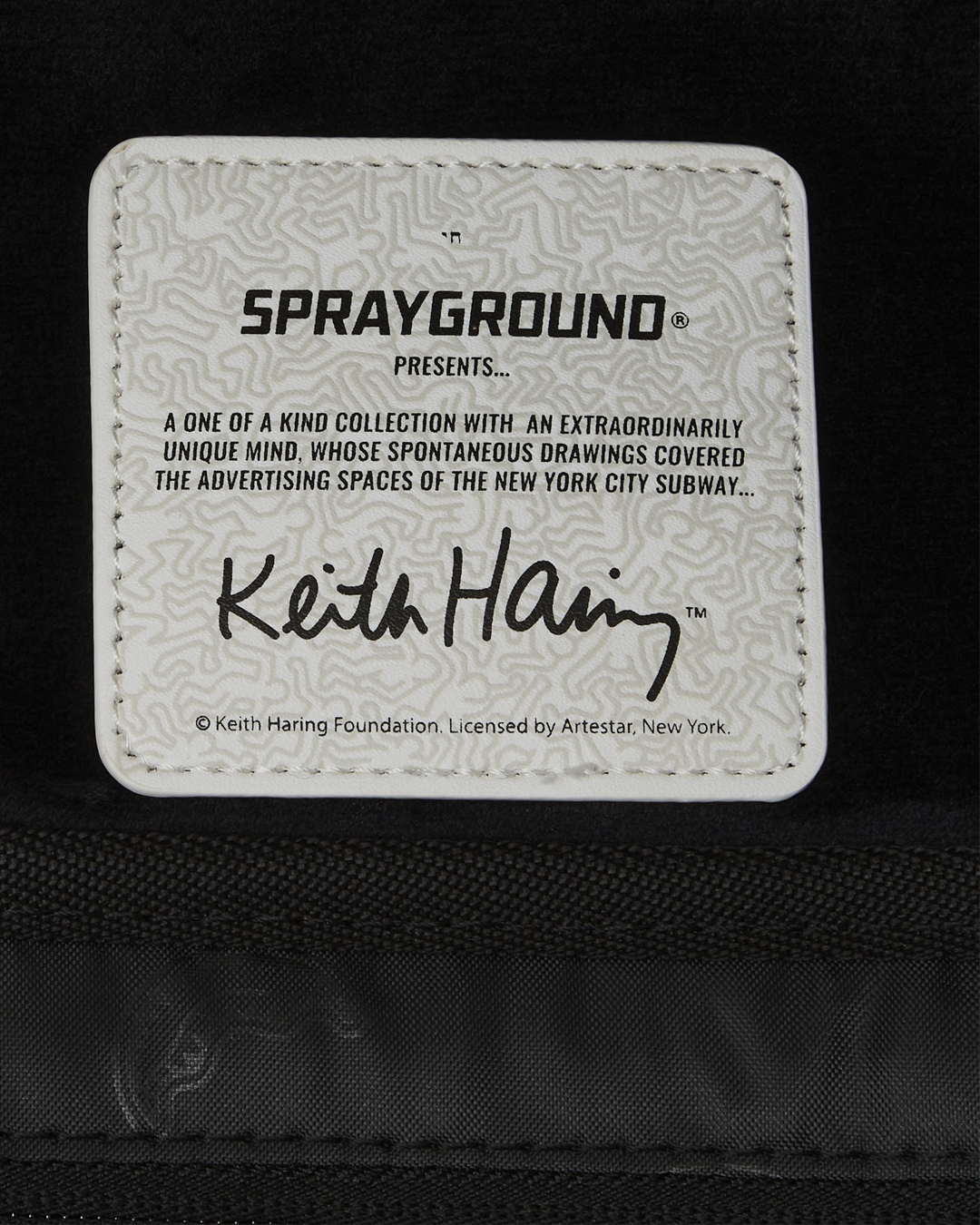 SPRAYGROUND® BACKPACK KEITH HARING EMBOSSED SHARK HANDBAG PRINT BACKPACK