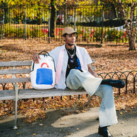 SPRAYGROUND® BACKPACK KEITH HARING EMBOSSED SHARK HANDBAG PRINT BACKPACK