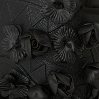 SPRAYGROUND® BACKPACK NYBG BLACK LEATHER FLOWERS BACKPACK