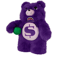 SPRAYGROUND® BACKPACK FURZILLA SHARK (PURP) MONEYBEAR BACKPACK