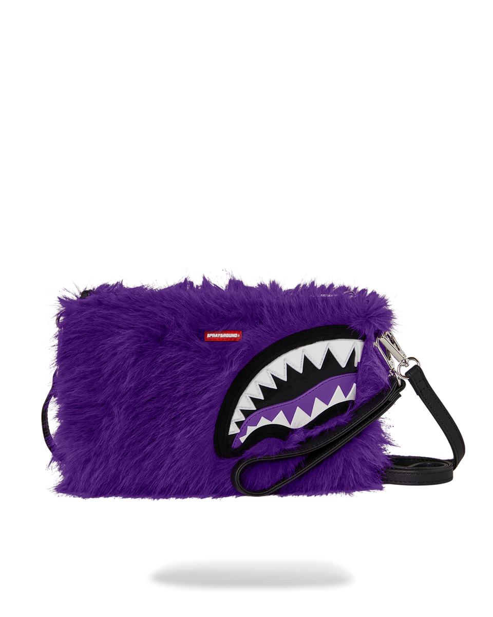 FURZILLA SHARK (PURP) CROSSOVER CLUTCH – SPRAYGROUND®