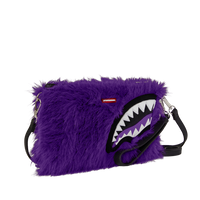 SPRAYGROUND® POUCHETTE FURZILLA SHARK (PURP) CROSSOVER CLUTCH